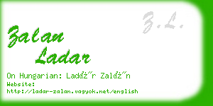 zalan ladar business card